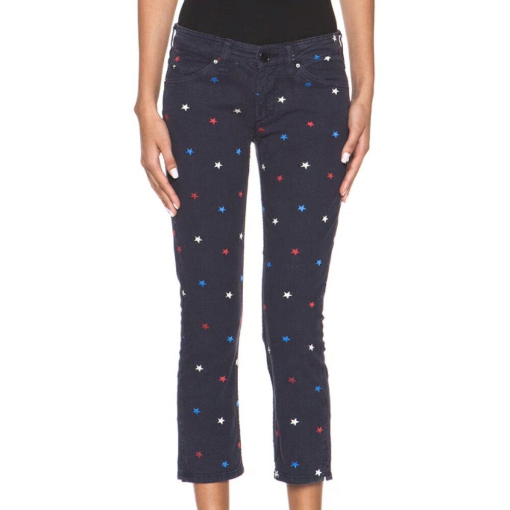 Isabel Marant Etoile Deacon Embroidered Star Jeans 44 XL